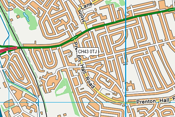 CH43 0TJ map - OS VectorMap District (Ordnance Survey)