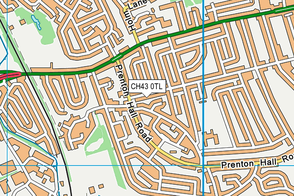 CH43 0TL map - OS VectorMap District (Ordnance Survey)