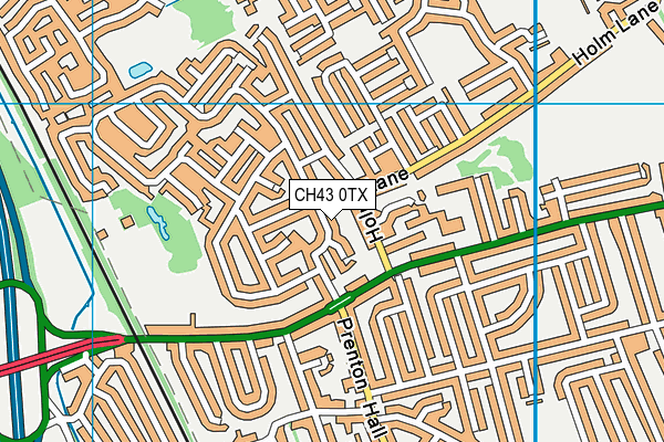 CH43 0TX map - OS VectorMap District (Ordnance Survey)