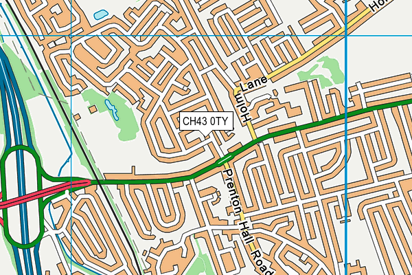 CH43 0TY map - OS VectorMap District (Ordnance Survey)