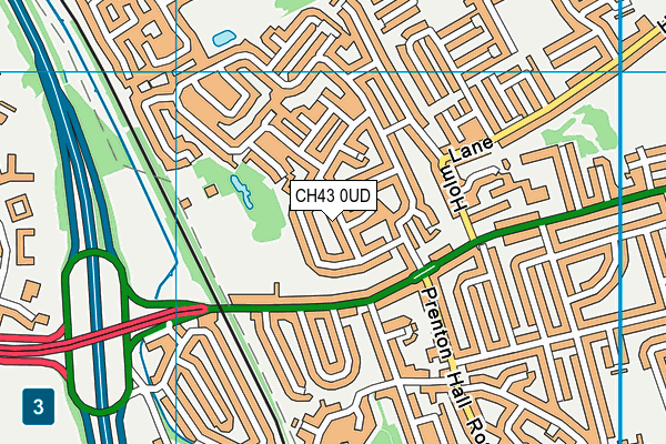 CH43 0UD map - OS VectorMap District (Ordnance Survey)