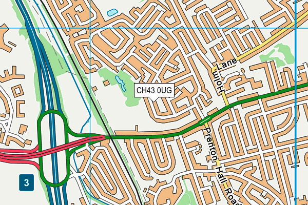 CH43 0UG map - OS VectorMap District (Ordnance Survey)