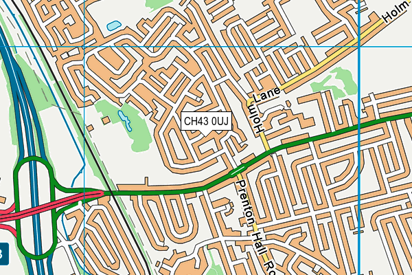 CH43 0UJ map - OS VectorMap District (Ordnance Survey)