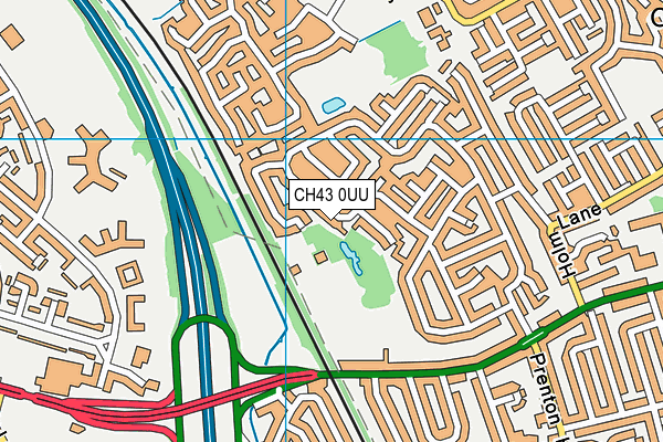 CH43 0UU map - OS VectorMap District (Ordnance Survey)