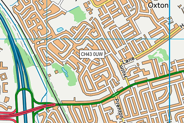 CH43 0UW map - OS VectorMap District (Ordnance Survey)