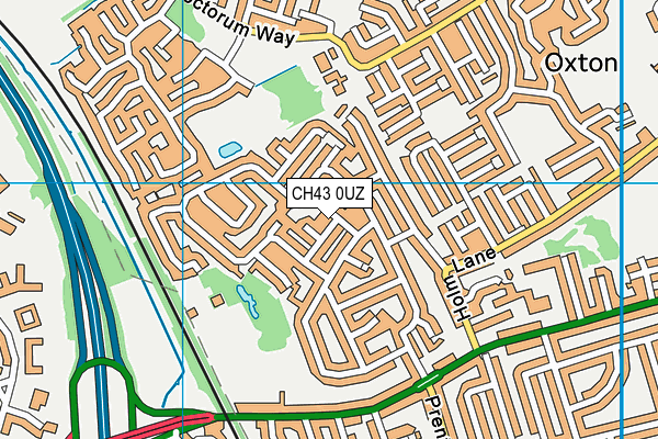 CH43 0UZ map - OS VectorMap District (Ordnance Survey)