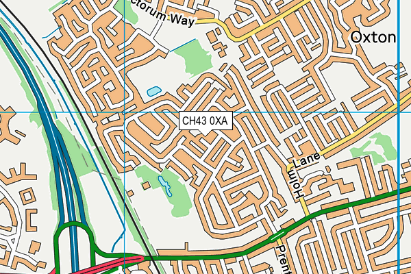 CH43 0XA map - OS VectorMap District (Ordnance Survey)