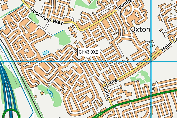 CH43 0XE map - OS VectorMap District (Ordnance Survey)