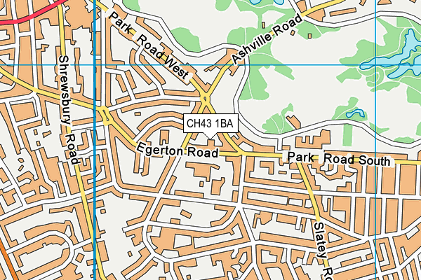 CH43 1BA map - OS VectorMap District (Ordnance Survey)