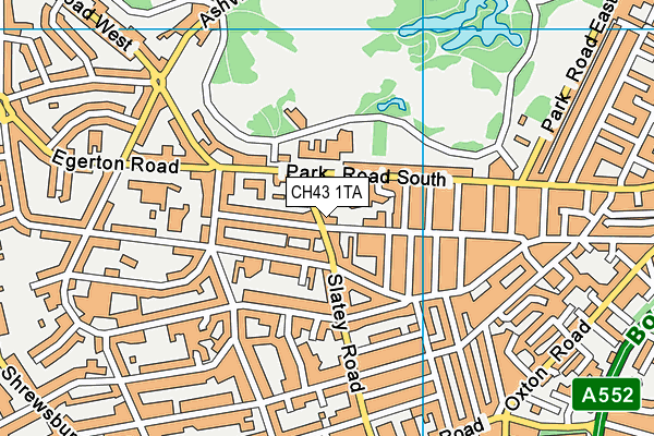 CH43 1TA map - OS VectorMap District (Ordnance Survey)