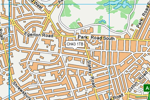 CH43 1TB map - OS VectorMap District (Ordnance Survey)