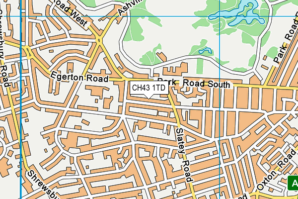 CH43 1TD map - OS VectorMap District (Ordnance Survey)