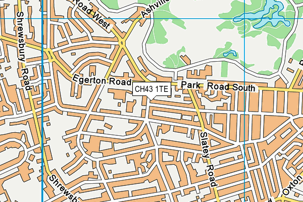 CH43 1TE map - OS VectorMap District (Ordnance Survey)