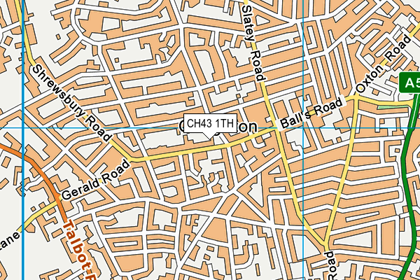 CH43 1TH map - OS VectorMap District (Ordnance Survey)