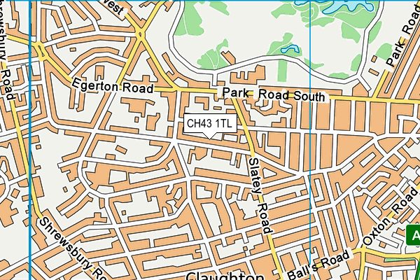 CH43 1TL map - OS VectorMap District (Ordnance Survey)