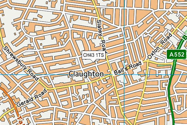 CH43 1TS map - OS VectorMap District (Ordnance Survey)