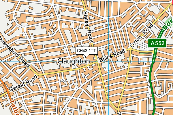 CH43 1TT map - OS VectorMap District (Ordnance Survey)