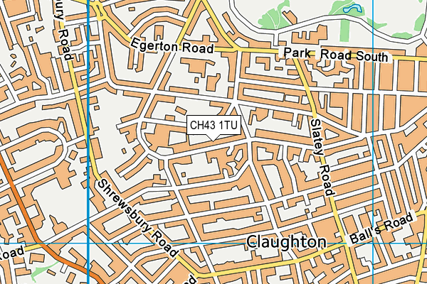 CH43 1TU map - OS VectorMap District (Ordnance Survey)