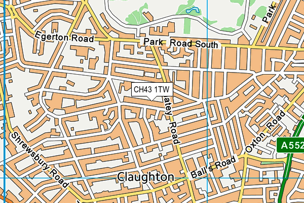 CH43 1TW map - OS VectorMap District (Ordnance Survey)