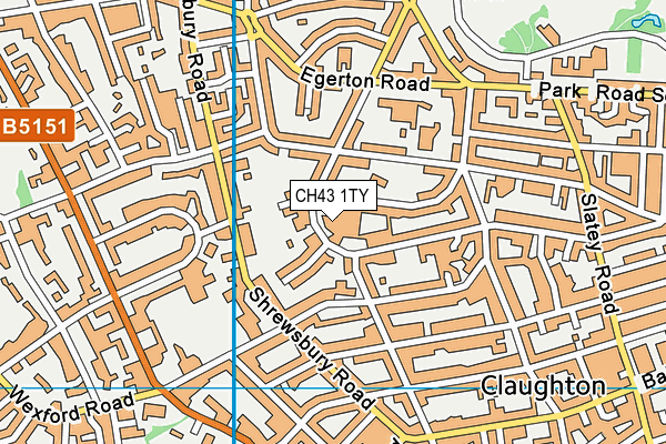 Birkenhead High School Academy map (CH43 1TY) - OS VectorMap District (Ordnance Survey)