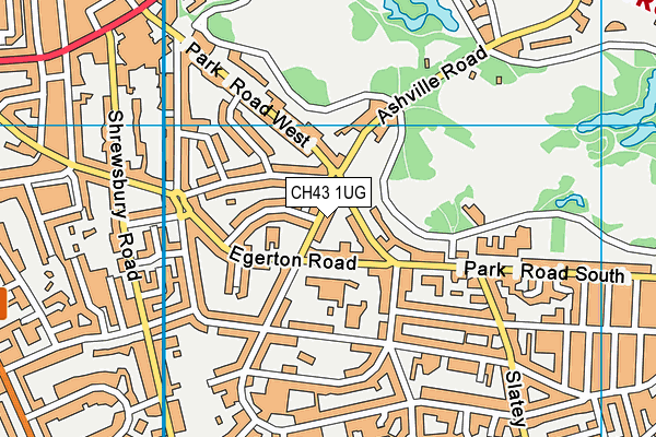 CH43 1UG map - OS VectorMap District (Ordnance Survey)