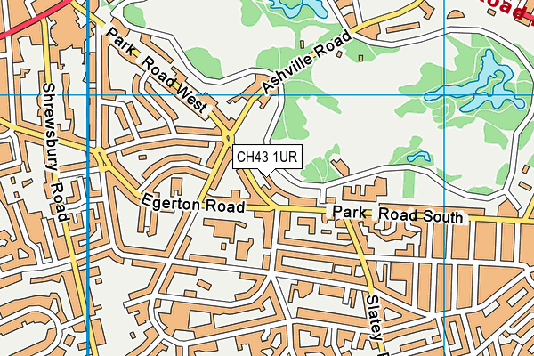 CH43 1UR map - OS VectorMap District (Ordnance Survey)