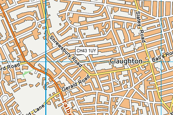 CH43 1UY map - OS VectorMap District (Ordnance Survey)