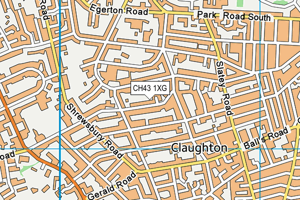 CH43 1XG map - OS VectorMap District (Ordnance Survey)