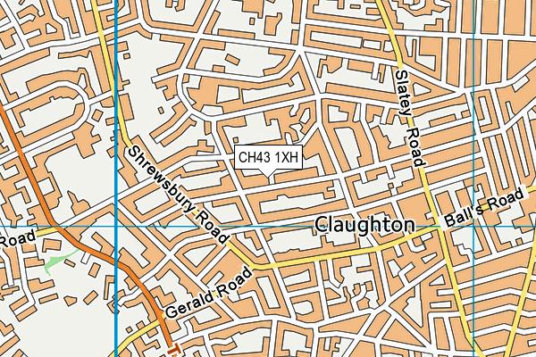 CH43 1XH map - OS VectorMap District (Ordnance Survey)