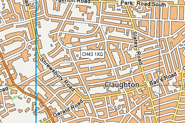 CH43 1XQ map - OS VectorMap District (Ordnance Survey)
