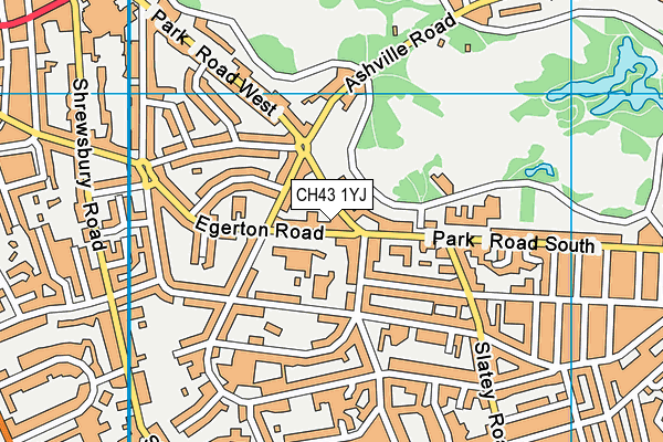 CH43 1YJ map - OS VectorMap District (Ordnance Survey)