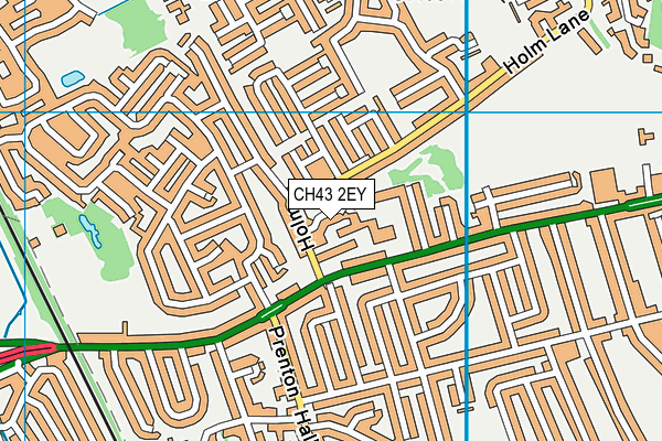 CH43 2EY map - OS VectorMap District (Ordnance Survey)