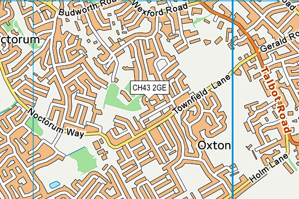 CH43 2GE map - OS VectorMap District (Ordnance Survey)