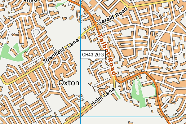 CH43 2GG map - OS VectorMap District (Ordnance Survey)