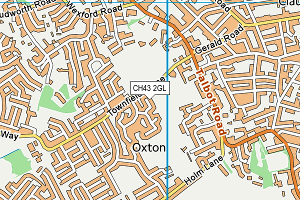 CH43 2GL map - OS VectorMap District (Ordnance Survey)