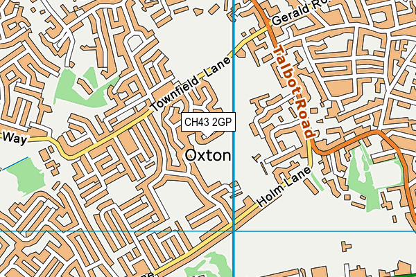 CH43 2GP map - OS VectorMap District (Ordnance Survey)