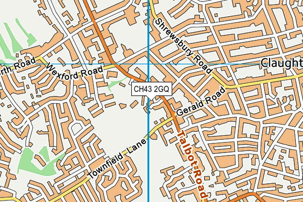 CH43 2GQ map - OS VectorMap District (Ordnance Survey)