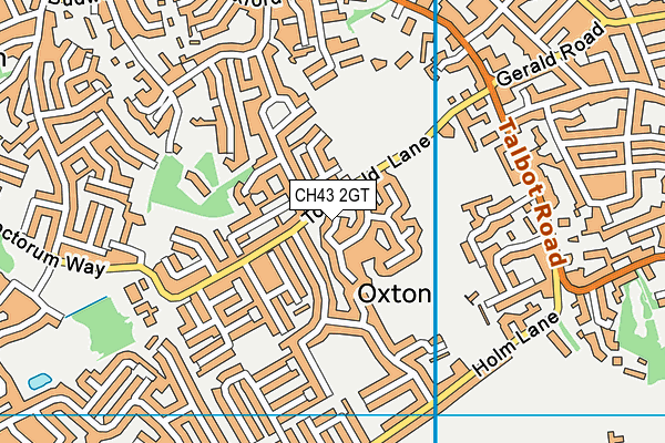 CH43 2GT map - OS VectorMap District (Ordnance Survey)