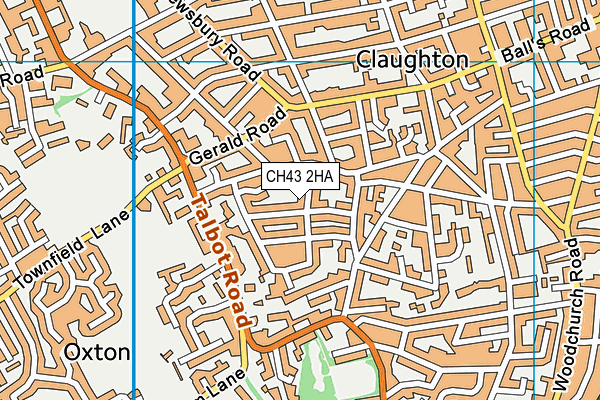 CH43 2HA map - OS VectorMap District (Ordnance Survey)