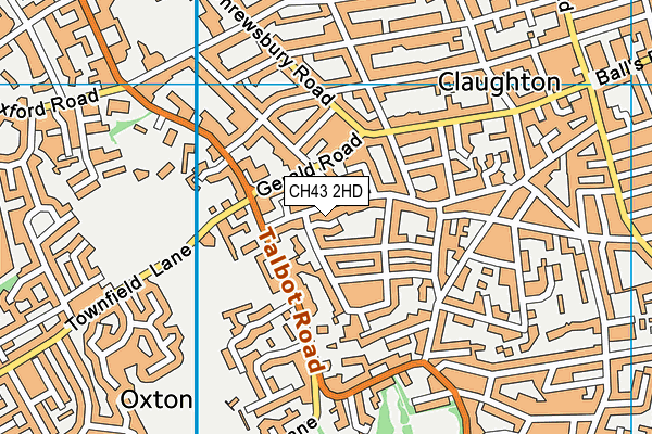 CH43 2HD map - OS VectorMap District (Ordnance Survey)