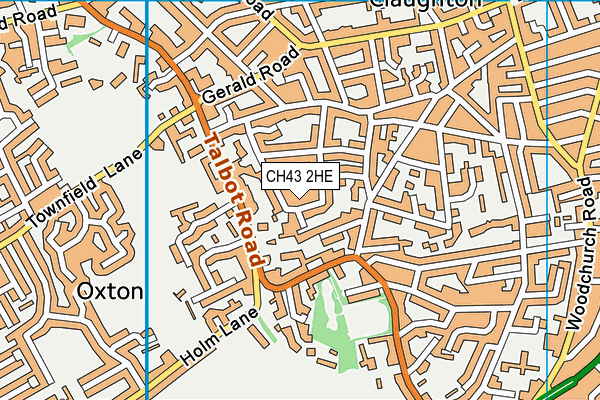 CH43 2HE map - OS VectorMap District (Ordnance Survey)