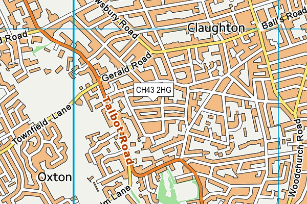 CH43 2HG map - OS VectorMap District (Ordnance Survey)