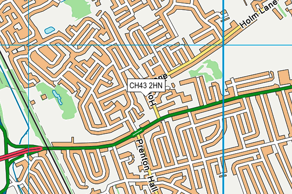 CH43 2HN map - OS VectorMap District (Ordnance Survey)
