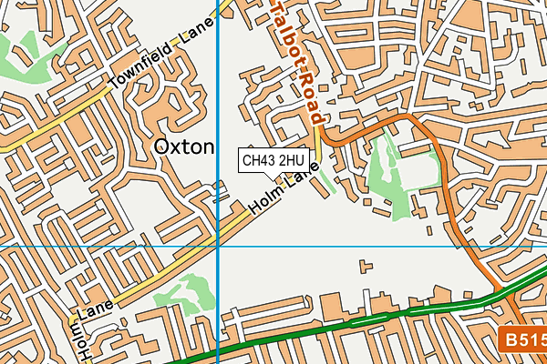 CH43 2HU map - OS VectorMap District (Ordnance Survey)