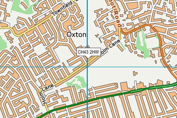 CH43 2HW map - OS VectorMap District (Ordnance Survey)