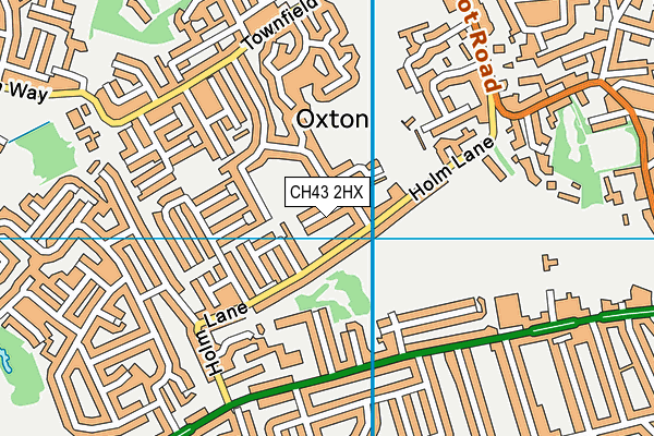 CH43 2HX map - OS VectorMap District (Ordnance Survey)