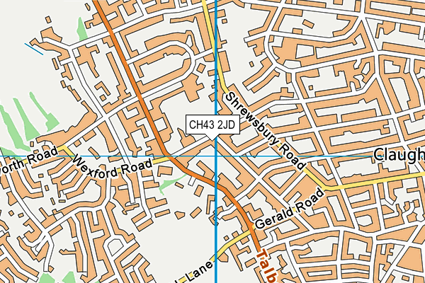 Birkenhead School map (CH43 2JD) - OS VectorMap District (Ordnance Survey)