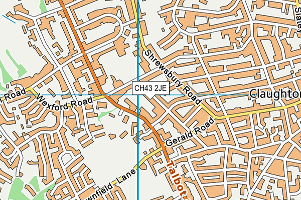 CH43 2JE map - OS VectorMap District (Ordnance Survey)