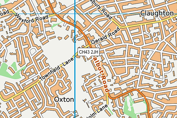 CH43 2JH map - OS VectorMap District (Ordnance Survey)
