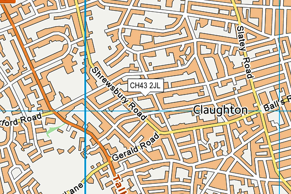 CH43 2JL map - OS VectorMap District (Ordnance Survey)